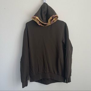 Alchemist Knit Hood Distress Pullover Hoodie